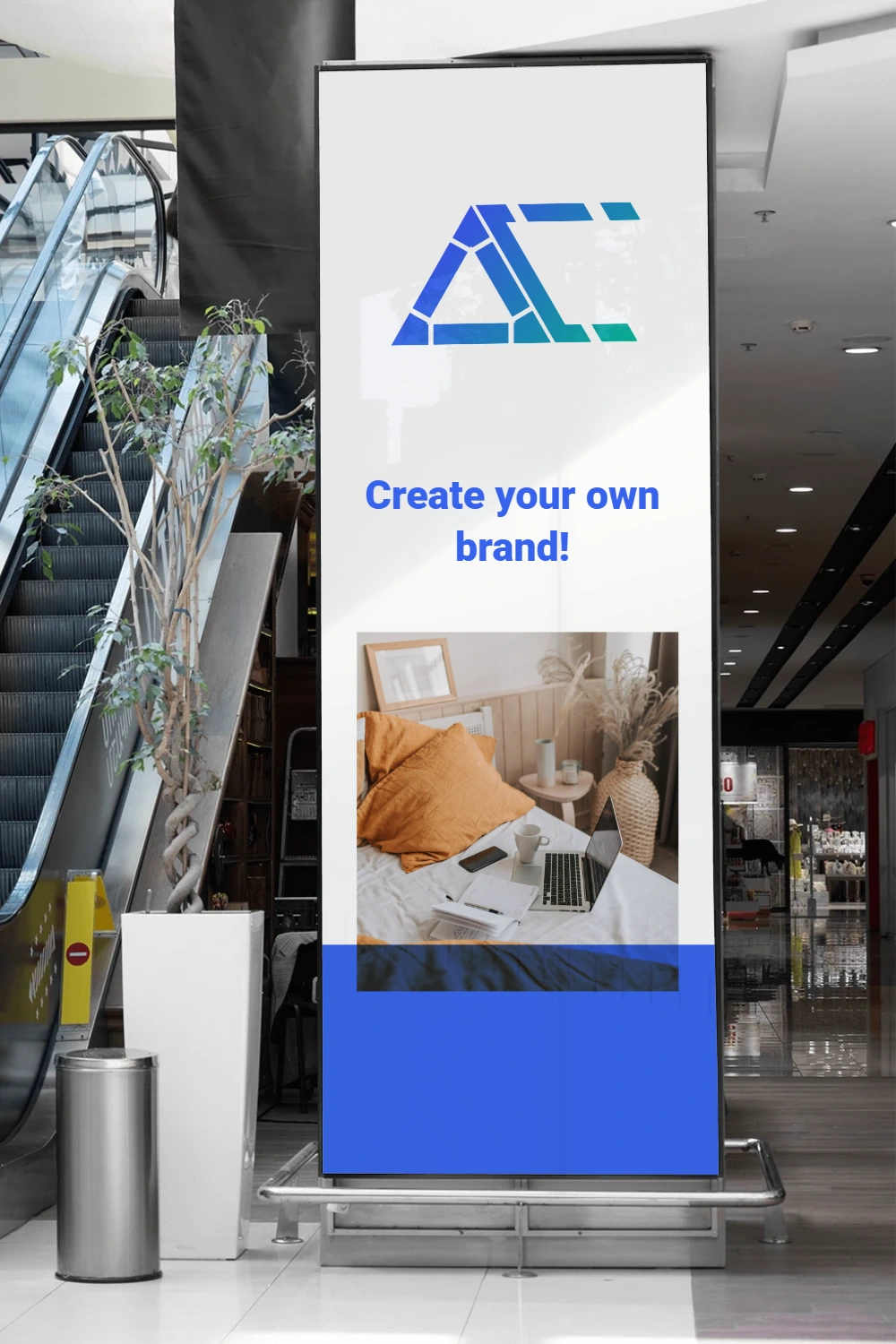 mockup light box bill board image