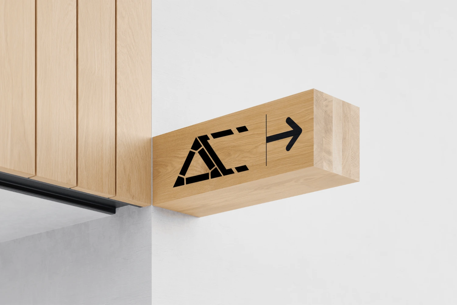 mockup wooden sign logo image